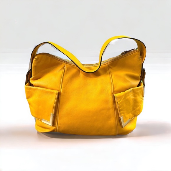 MICHAEL KORS YELLOW BEVERLY LARGE LEATHER - Picture 2 of 13